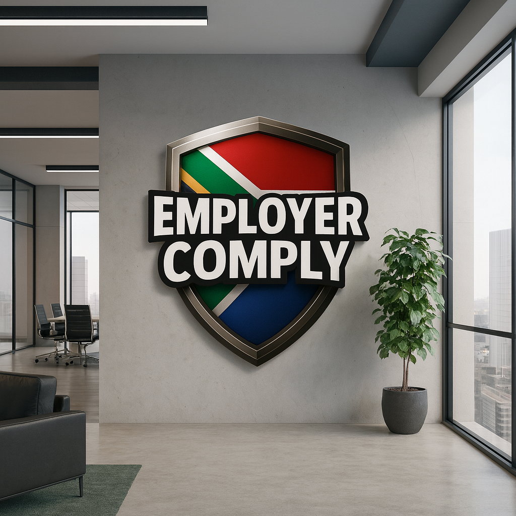 Employer Comply Office with Logo Wall
